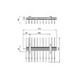 EMUCA - Porte-pantalons extractible, 11 tiges, guides d'extraction totale, Acier, Peint en noir - vignette