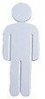 NORMBAU - Idéogramme nylon homme pictogramme 1 blanc - NORMBAU - 2510010 - vignette