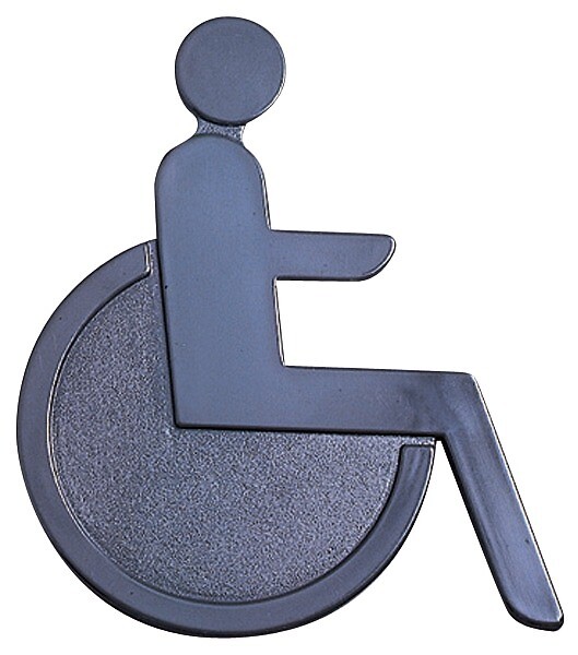 NORMBAU - Idéogramme nylon handicapé pictogramme 4 noire - NORMBAU - 2510040 - large