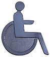 NORMBAU - Idéogramme nylon handicapé pictogramme 4 noire - NORMBAU - 2510040 - vignette