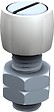 MANTION - Guide olive laiton pour U 30x30mm - MANTION - 1089 - vignette