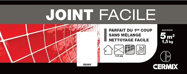 CENTRALE BRICO - Joint pâte tout type de carrelage et mosaïque, noir, 5m² - large