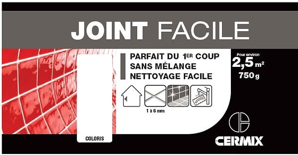 CENTRALE BRICO - Joint pâte tout type de carrelage et mosaïque, ivoire, 2.5M² - large