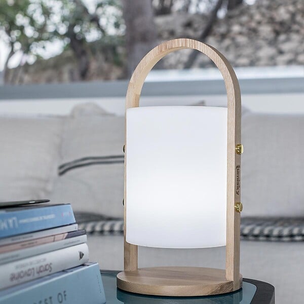LUMISKY - Lanterne sans fil LED WOODY H37cm - large