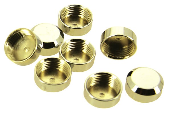 HANGER - Cache vis plat diamètre 18mm laiton poli boîte de 10 - GUITEL - 9020D18S10 - large