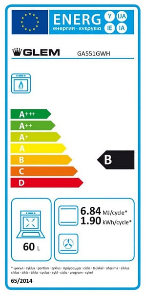 GLEM - Cuisinière Gaz 60l 4 Feux Blanc - GA551GWH - large