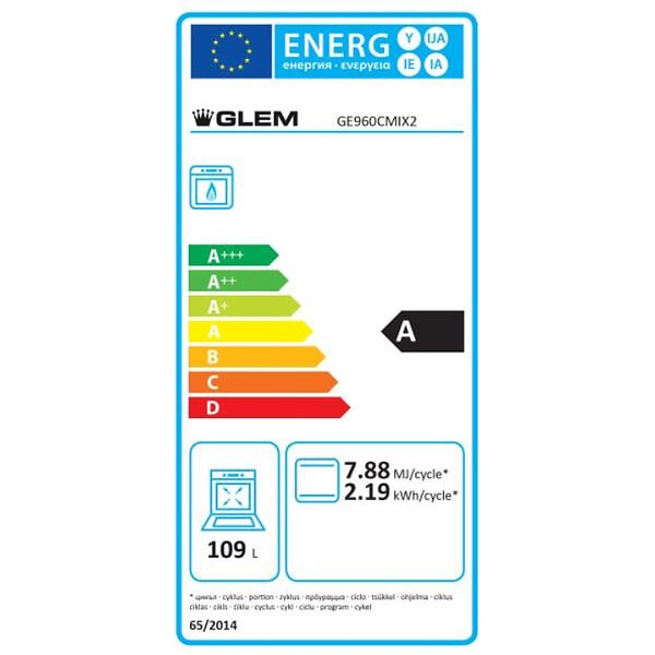 GLEM - piano de cuisson gaz 109l 5 feux inox - ge960cmix2 - large