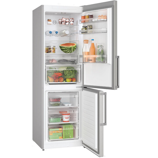 BOSCH - Réfrigérateur Combiné 60cm 321cm Nofrost Inox - KGN367ICT - large