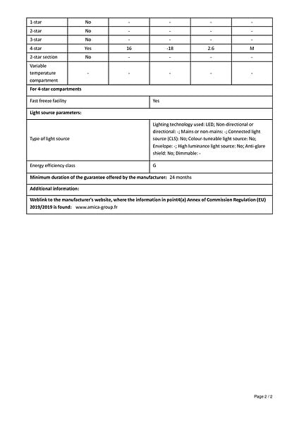 AMICA - Réfrigérateur 1 Porte Intégrable à Pantographe 111l - AB1112 - large