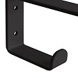 EMUCA - Jeu de supports pour étagères en bois Shelf avec cintre intégré, Acier, Peint en noir - vignette