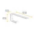 EMUCA - Jeu de supports pour étagères en bois Shelf avec cintre intégré, Acier, Peint en blanc - vignette