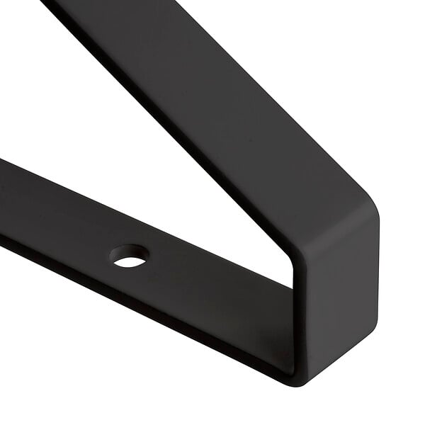 EMUCA - Jeu de supports pour étagères en bois Shelf avec forme triangulaire, Acier, Peint en noir - large