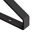 EMUCA - Jeu de supports pour étagères en bois Shelf avec forme triangulaire, Acier, Peint en noir - vignette
