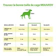 PAITSY - Cage pour chien intérieur et extérieur MouvedyXL, 123x79x84cm, caisse de transport, roues verrouillables, pliable, 2 portes, plateau amovible, Paitsy - vignette