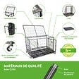 PAITSY - Cage pour chien intérieur et extérieur MouvedyXL, 123x79x84cm, caisse de transport, roues verrouillables, pliable, 2 portes, plateau amovible, Paitsy - vignette