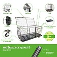 PAITSY - Cage pour chien intérieur et extérieur Mouvedy2XL, 180x93x89cm, caisse de transport, roues verrouillables, pliable, 2 portes, plateau amovible,Paitsy - vignette