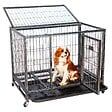 PAITSY - Cage pour chien intérieur et extérieur MouvedyL, 94x64x76cm, caisse de transport, roues verrouillables, pliable, 2 portes, plateau amovible, Paitsy - vignette