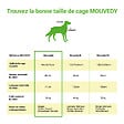PAITSY - Cage pour chien intérieur et extérieur MouvedyL, 94x64x76cm, caisse de transport, roues verrouillables, pliable, 2 portes, plateau amovible, Paitsy - vignette