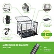 PAITSY - Cage pour chien intérieur et extérieur MouvedyL, 94x64x76cm, caisse de transport, roues verrouillables, pliable, 2 portes, plateau amovible, Paitsy - vignette