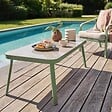 OVIALA - Salon de jardin 5 place en aluminium vert - Pampelonne - vignette