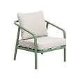 OVIALA - Salon de jardin 5 place en aluminium vert - Pampelonne - vignette