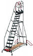 FIMM - Escabeau de rayonnage 15 marches à  immobilisation automatique 150 kg - FIMM - 830008820 - vignette