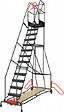 FIMM - Escabeau de rayonnage 14 marches à  immobilisation automatique 150 kg - FIMM - 830008819 - vignette