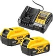 DEWALT - Pack énergie XR 18V -  - avec 2 batteries 18V 5.0Ah + Chargeur universel 12V/18V - DCB1104P2-QW - vignette