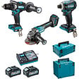 MAKITA - Ensemble de 3 machines 40 V max XGT (DF001G + GA005G + TD001G) -  - avec 2 Batteries 40V 4Ah - chargeur - MakPac DK0125G301 - vignette
