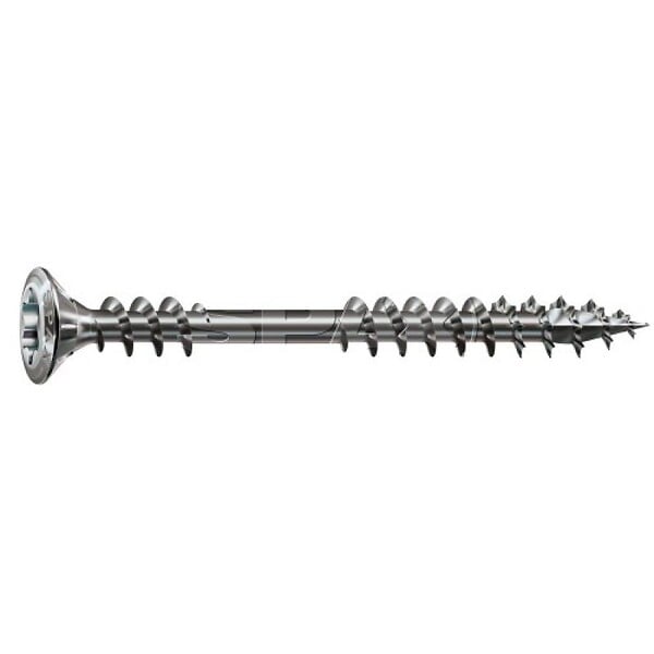 SPAX - Kit Bois Résineux 4,5x60 Inox A2 - 850 Vis + 12 Espaceurs + 5 Embouts - large