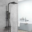 AICA SANITAIRE - Colonne de douche thermostatique 200mm, kit carré noir AICA - vignette