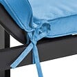 OVIALA - Lot de 2 coussins bain de soleil polyester bleu 186 x 53 x 5 cm - Picchu - vignette