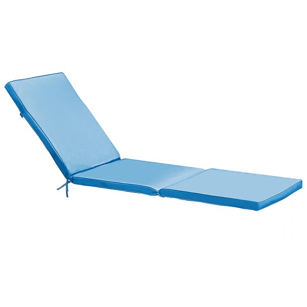OVIALA - Coussin de bain de soleil en polyester bleu - Picchu - large