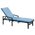 OVIALA - Coussin de bain de soleil en polyester bleu - Picchu - vignette