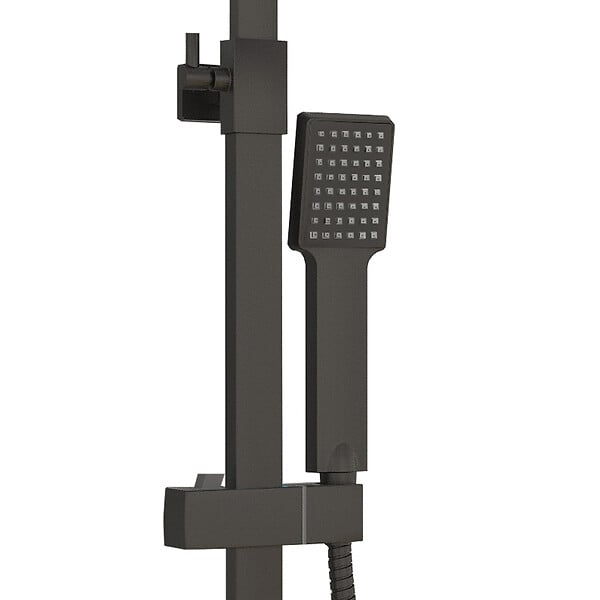 AICA SANITAIRE - Colonne de douche thermostatique , kit carré noir AICA - large