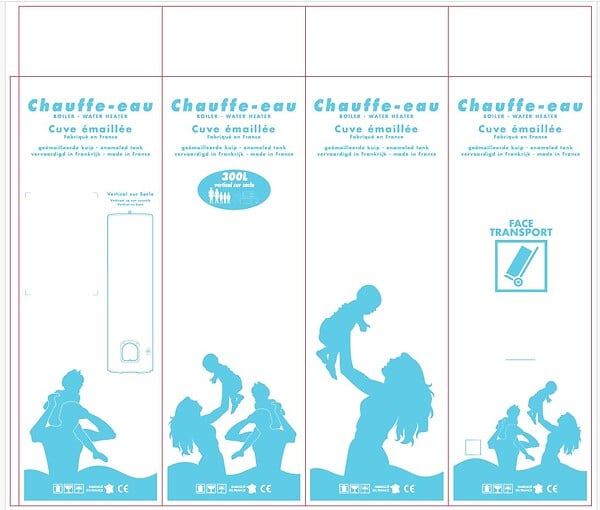 OLYMPIC - Chauffe-eau stéatite électrique vertical - 300L - 3000W - large