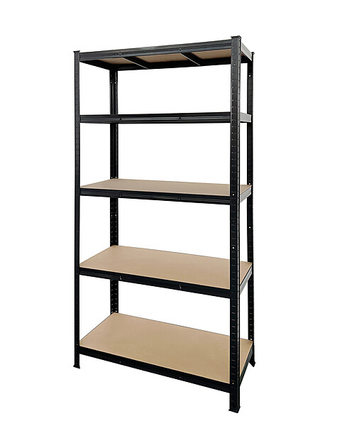 Étagère de rangement métal - Noir - 250kg par étagère - large