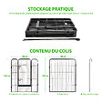 PAITSY - Parc Enclos pour chien chiot et lapin GARDEO80x100x8, 8 panneaux 80X100cm, 2,56M2, modulable, intérieur et extérieur, pliable, garantie 5 ans, Paitsy - vignette