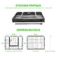 PAITSY - Parc Enclos pour chien chiot et lapin GARDEO80x60x6, 6 panneaux 80X60cm, 1,28M2, modulable, intérieur et extérieur, pliable, garantie 5 ans, Paitsy - vignette