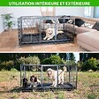 PAITSY - Cage pour chien intérieur et extérieur Mouvedy2XL, 180x93x89cm, caisse de transport, roues verrouillables, pliable, 2 portes, plateau amovible,Paitsy - vignette