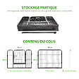 PAITSY - Parc Enclos pour chien chiot et lapin GARDEO80x60x8, 8 panneaux 80X60cm, 2,56M2, modulable, intérieur et extérieur, pliable, garantie 5 ans, Paitsy - vignette