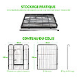 PAITSY - Parc Enclos pour chien chiot et lapin GARDEO80x100x4, 4 panneaux 80X100cm, 0,64M2, modulable, intérieur et extérieur, pliable, garantie 5 ans, Paitsy - vignette