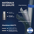 HOSTRÃ–M - Echelle télescopique articulée 3,8m STEMPAKT, escabeau 2x6 marches pliable professionnel multifonction, H max travail 4,7m, Garantie 5 ans, Hoström - vignette