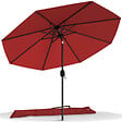VOUNOT - Parasol inclinable 2.70 x 2.40m avec housse de protection rouge - vignette