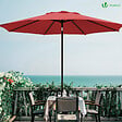 VOUNOT - Parasol inclinable 2.70 x 2.40m avec housse de protection rouge - vignette