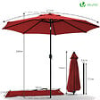 VOUNOT - Parasol inclinable 2.70 x 2.40m avec housse de protection rouge - vignette