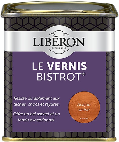 LIBERON - Vernis Bistrot Satin Acajou Pot 0.25l - large