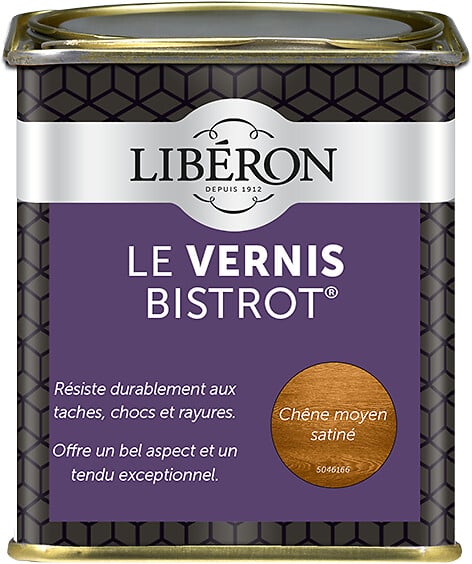 LIBERON - Vernis Bistrot Satin Chêne Moyen 0.25L - large