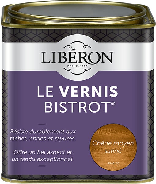 LIBERON - Vernis Bistrot Satin Chêne moyen Pot 0.5l - large