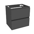 AICA SANITAIRE - AICA Meuble de salle de bain anthracite 50cm, suspendu avec 2 tiroirs - vignette